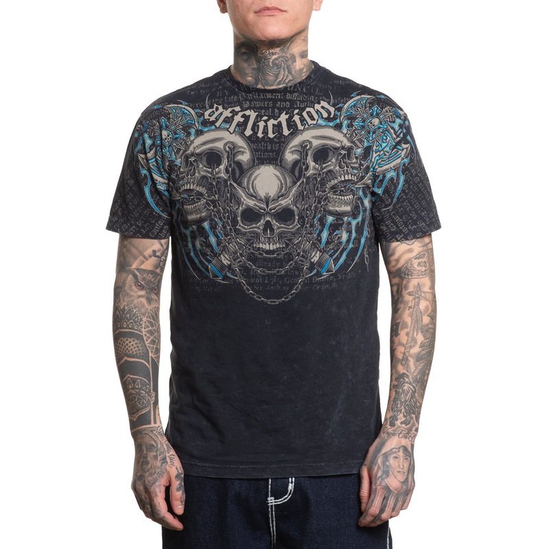 Chained Revenge Tee|BLACK LAVA WASH|XS|S|M|L|XL|2X|3X|4X