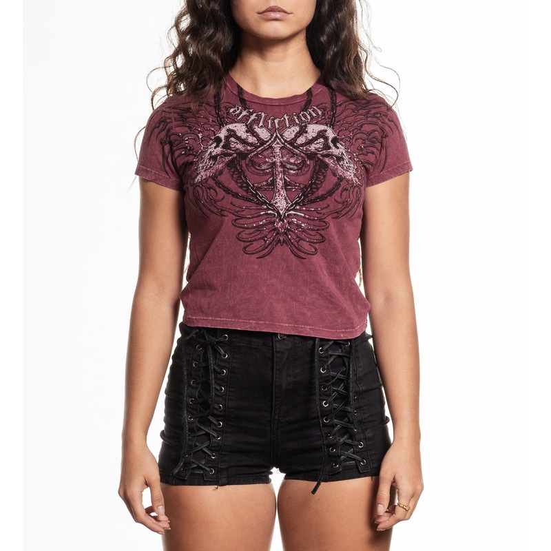 Charred Martyr Tee|BURGANDY LAVA WASH|XS|S|M|L|XL