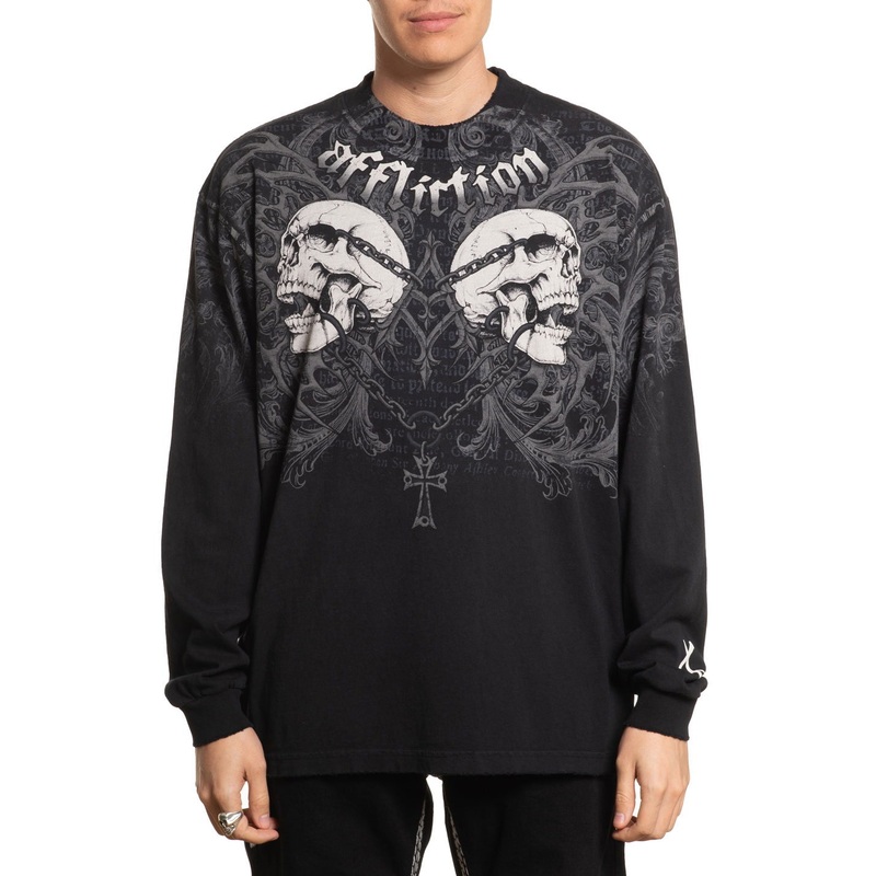 Collapse LS Tee|BLK REACTIVE W/POTASSIUM SPRAY|XS|S|M|L|XL|2X|3X|4X