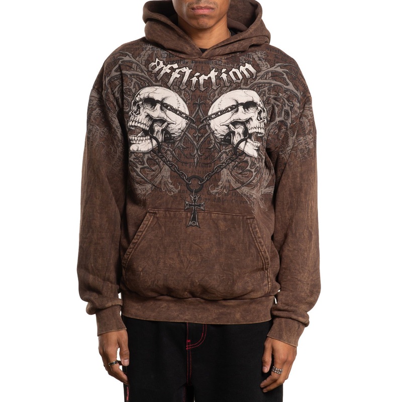 Collapse PO Hood|DK.BROWN LAVA WASH|XS|S|M|L|XL|2X|3X|4X
