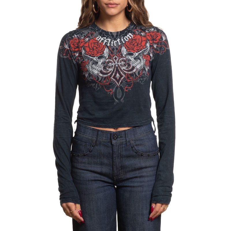 Crimson Temple LS Tee|BLACK LAVA WASH|XS|S|M|L|XL