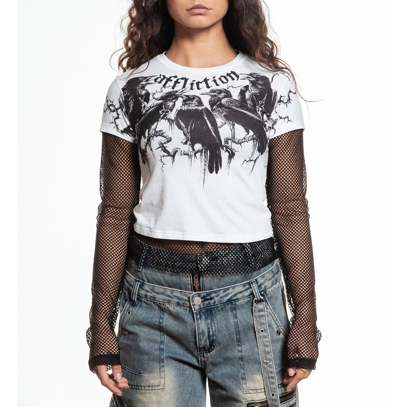 Crows Crop 2fer|WHITE|XS|S|M|L|XL|2X