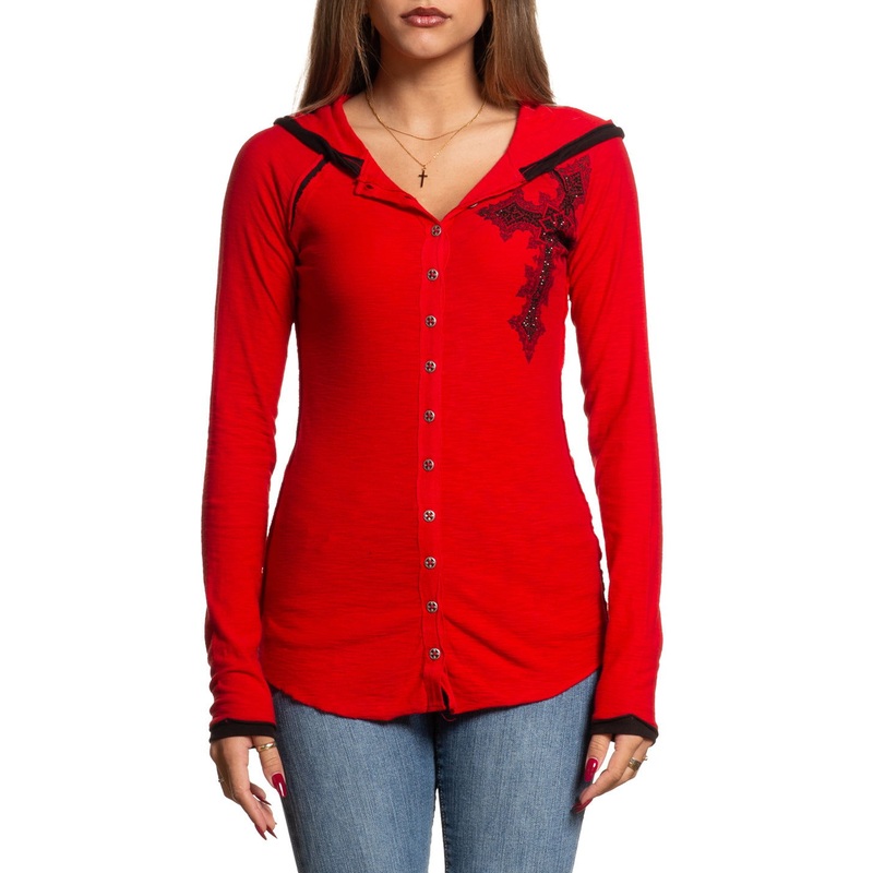 Elitist Button-Up Hoodie|RED|XS|S|M|L|XL|2X