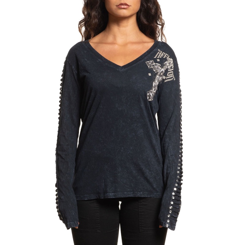Venetian Fleet LS|BLACK LAVA WASH|XS|S|M|L|XL|2X