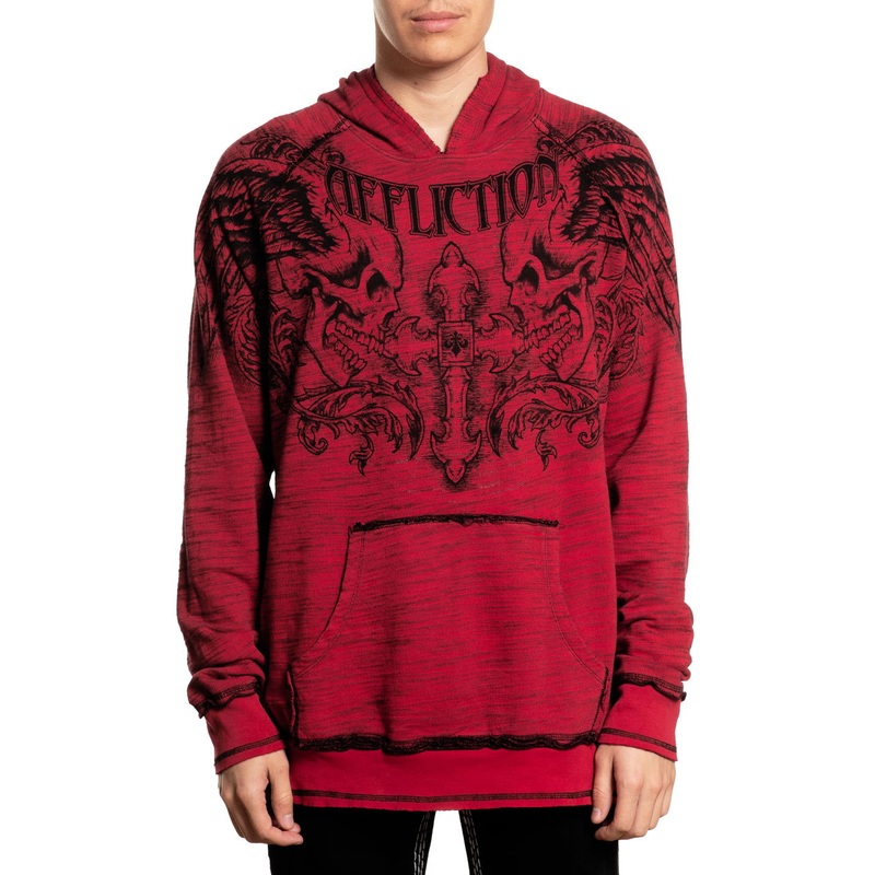 Winged Up Rev. Hoodie|DIRTY RED/BLACK|XS|S|M|L|XL|2X|3X|4X