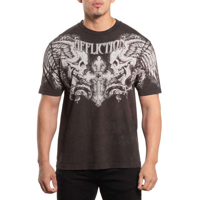 Winged Up Tee|BROWN/DK.BROWN CRYSTAL WASH|XS|S|M|L|XL|2X|3X|4X