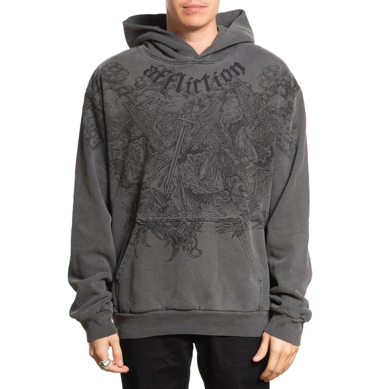 Angels Po Hood|VTG.BLACK PIGMENT DYE|XS|S|M|L|XL|2X|3X|4X