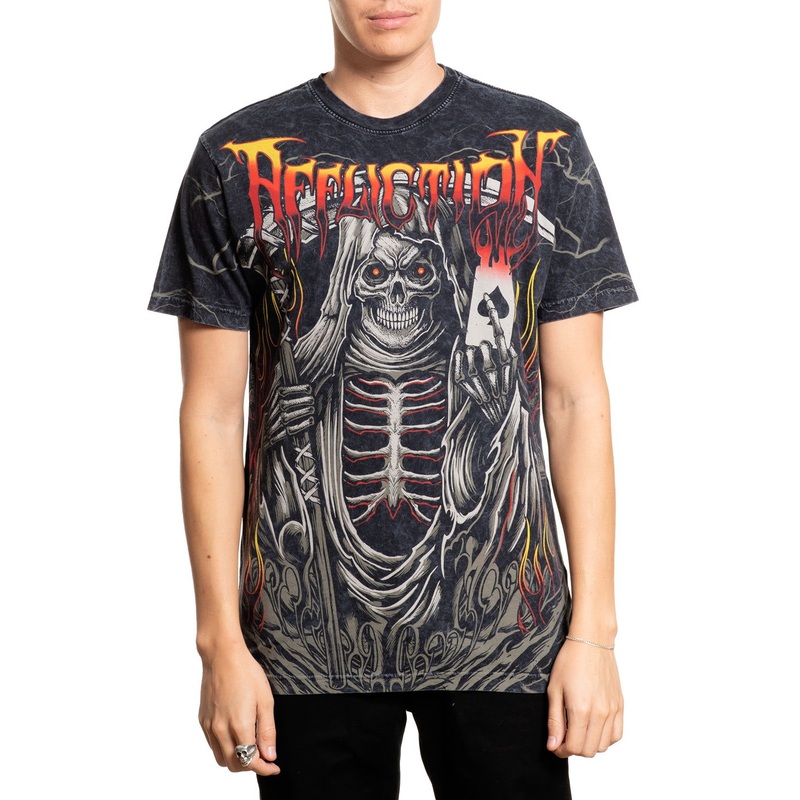 Cursed Fate Reversible Tee|BLACK LAVA WASH|XS|S|M|L|XL|2X|3X|4X