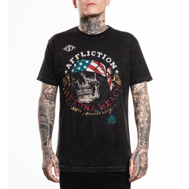 Daytona Outlaw Tee|BLACK LAVA WASH|XS|S|M|L|XL|2X|3X|4X