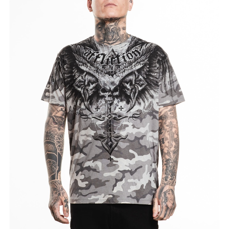Death Eyes Tee|GREY CAMO W/LAVA WASH|XS|S|M|L|XL|2X|3X|4X