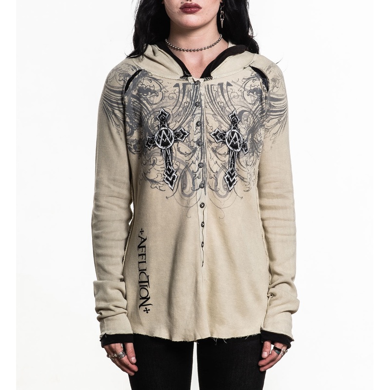 Winged Dagger LS Hoodie|SAND LAVA WASH|XS|S|M|L|XL