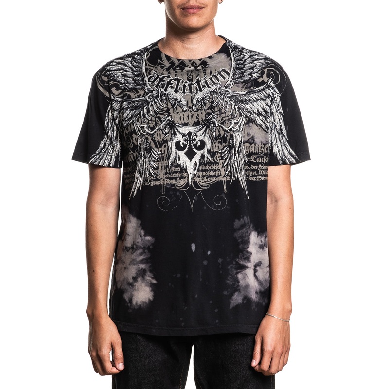 Birds Of Prey Tee|BLACK BLEACH WASH|XS|S|M|L|XL|2X|3X|4X