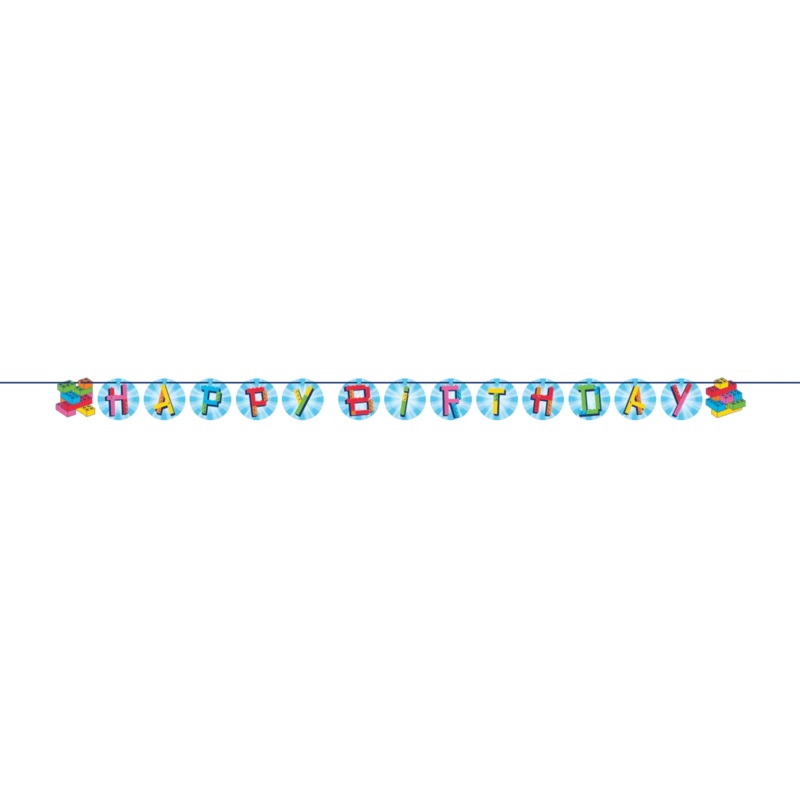Block Bash Happy Birthday Banner | 1 ct