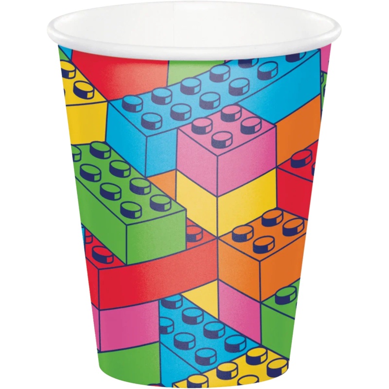 Block Bash Paper Cups 9oz | 8 ct