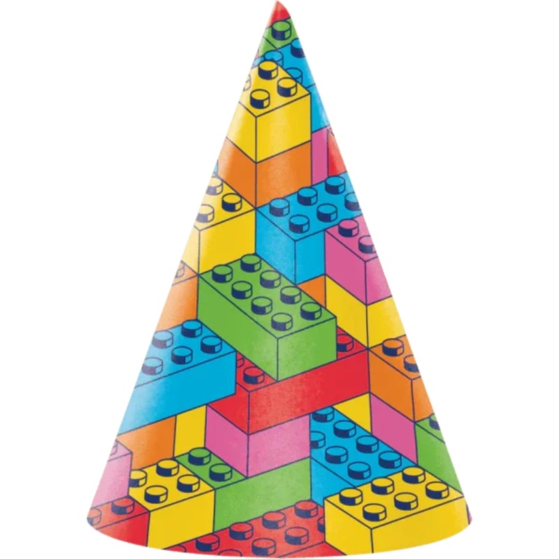 Block Bash Party Hats | 8 ct