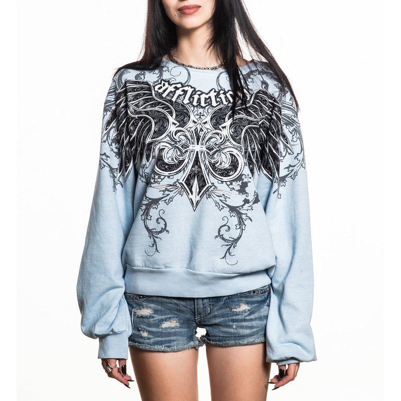 Chrome LS Fleece|BLUE SKY PIGMENT DYE|XS|S|M|L|XL|2X