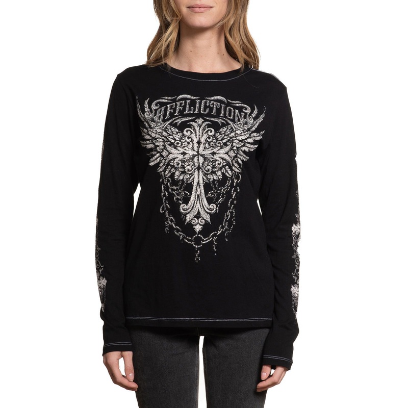 Empower LS Tee|BLACK|XS|S|M|L|XL|2X