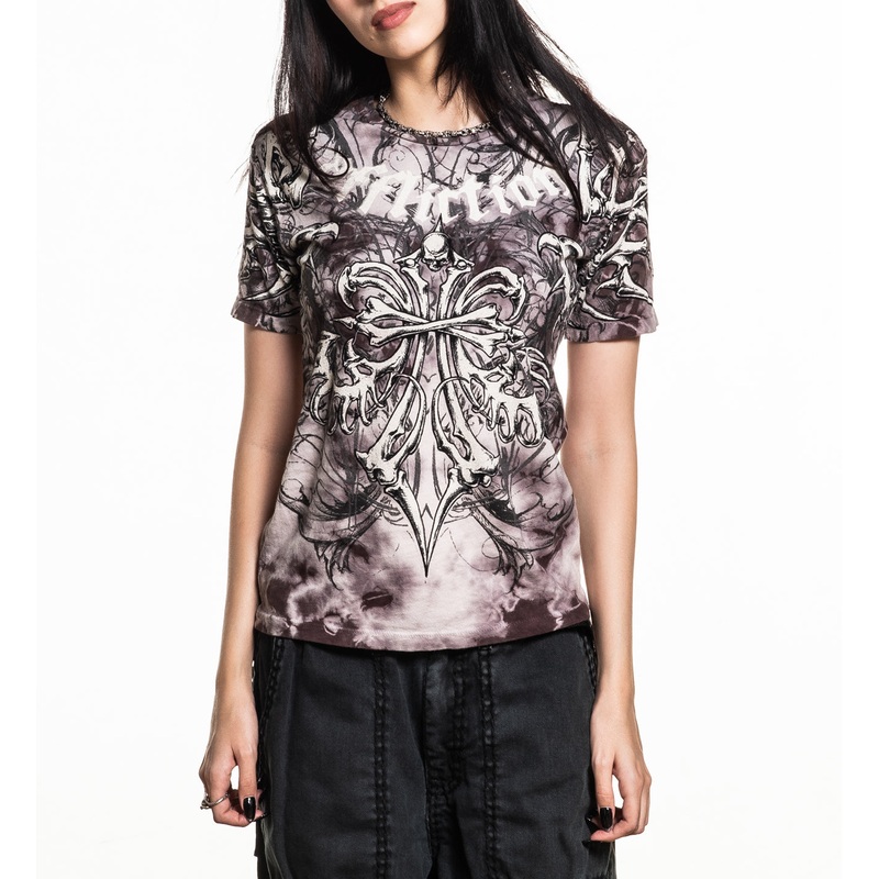 Skeleton Tee|GREY CRYSTAL WASH|XS|S|M|L|XL