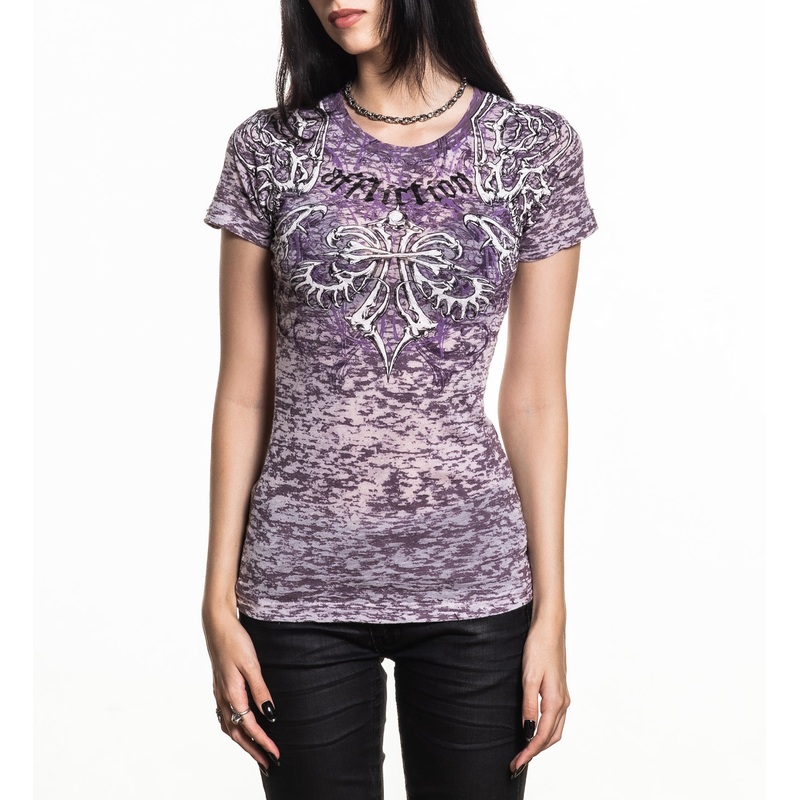 Skeleton Tee|LILAC BURNOUT|XS|S|M|L|XL|2X