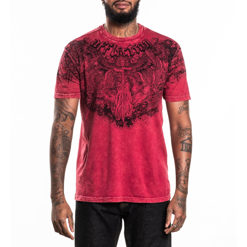 Uprising Tee|AFFLICTION RED|XS|S|M|L|XL|2X|3X|4X