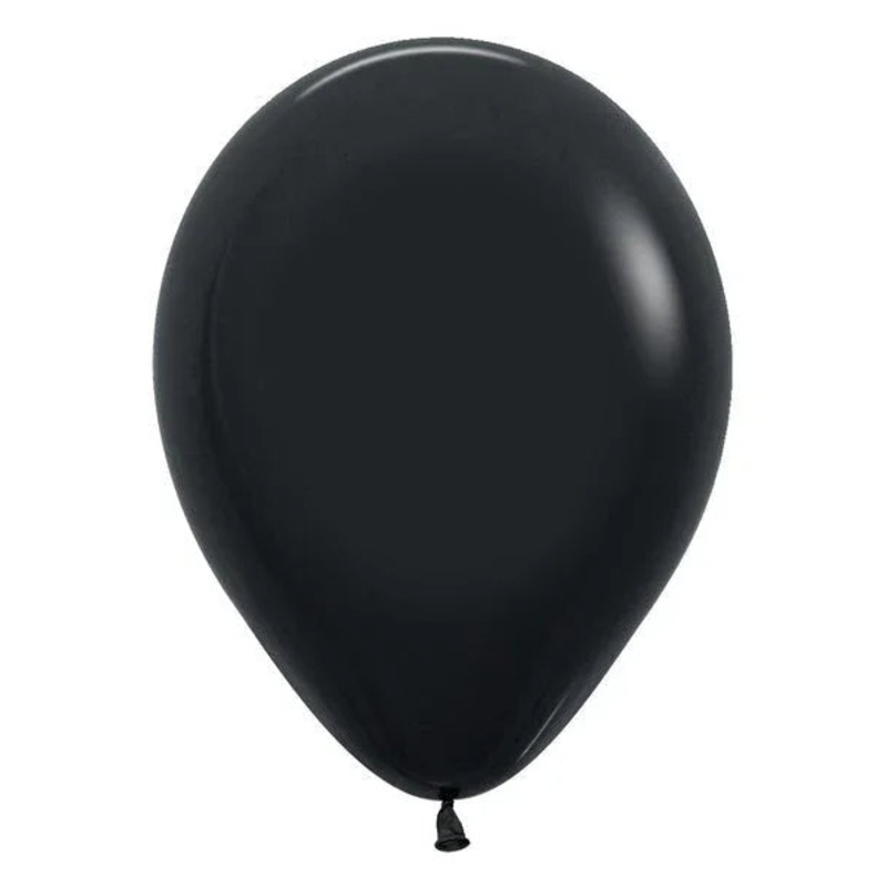11 Sempertex Latex Balloon Pack, Black | 100 ct