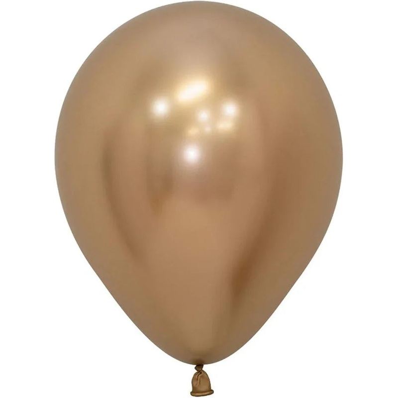 11 Sempertex Latex Balloon Pack, Reflex Gold | 50 ct