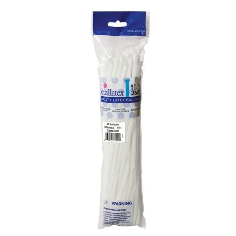 260 Sempertex Latex Balloon Pack, Crystal Clear | 50 ct