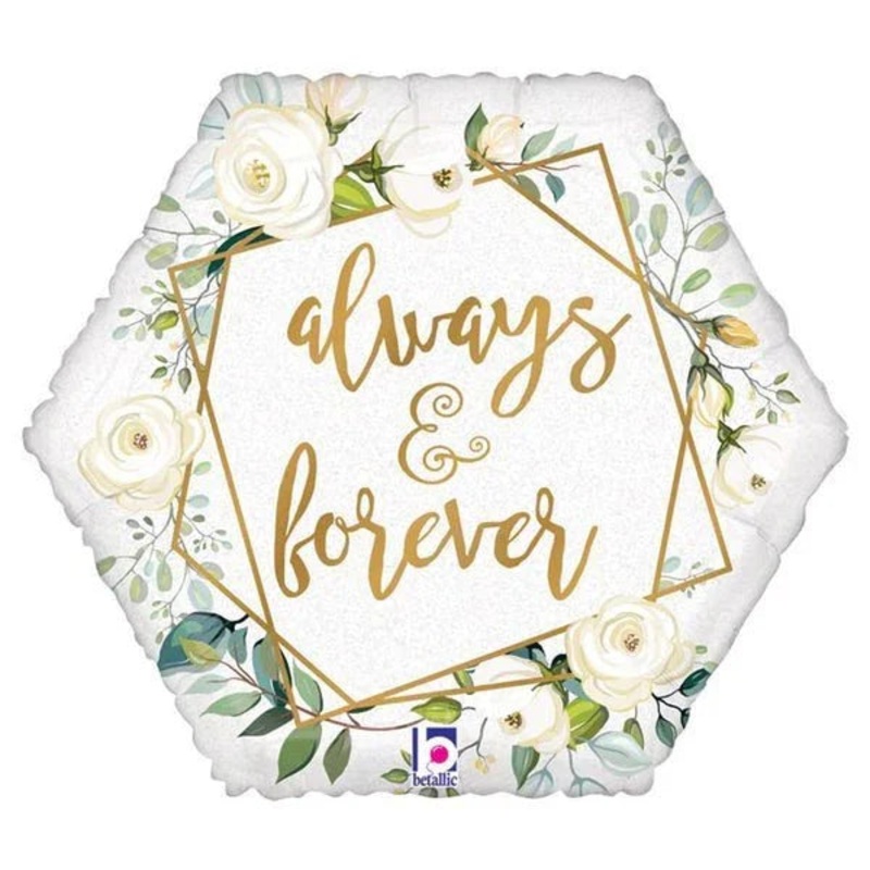 Always & Forever Geometric Mylar Balloon, 18 | 1 ct
