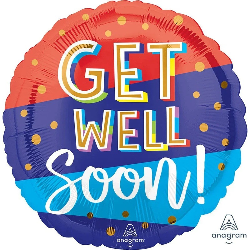 Get Well Soon Bouncy Mylar Balloon, 18 | 1 ct