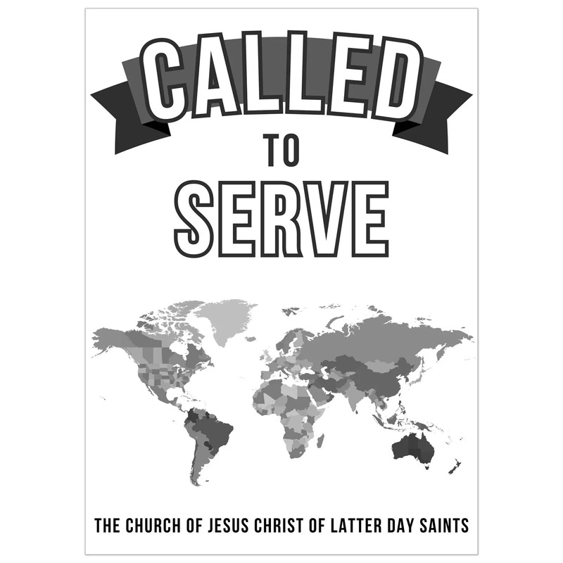 Missionary Called to Serve Banner Black and White 24 x 32 | 1 ct