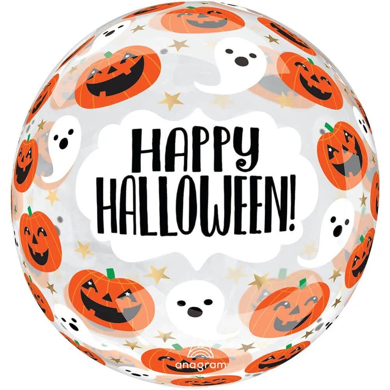 Pumpkins & Ghosts Clearz Orbz Balloon 18 | 1 ct