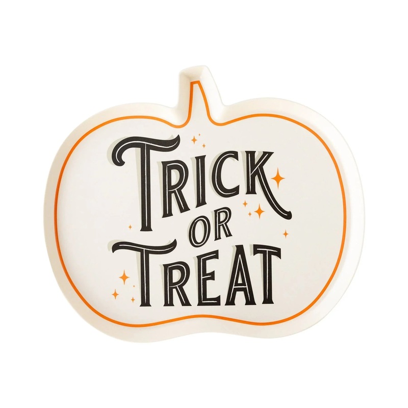 Trick or Treat Shaped Bamboo Tray 17 x 14.5 | 1 ct