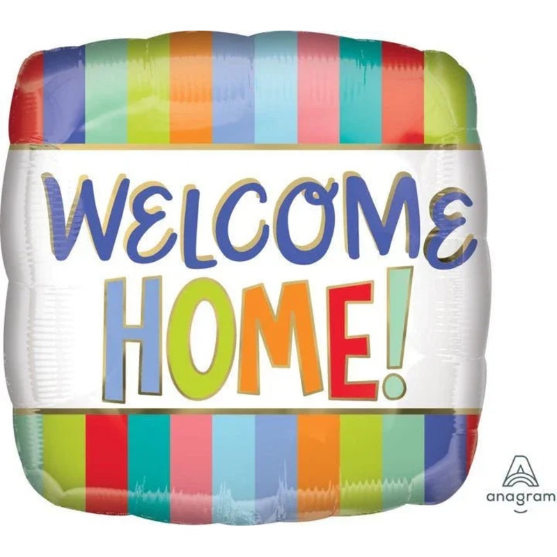 Welcome Home Stripes Mylar Balloon, 18 | 1ct