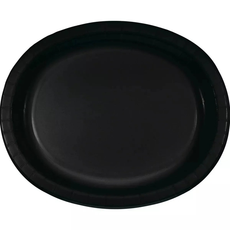 Black Oval Platter 12 | 8 ct