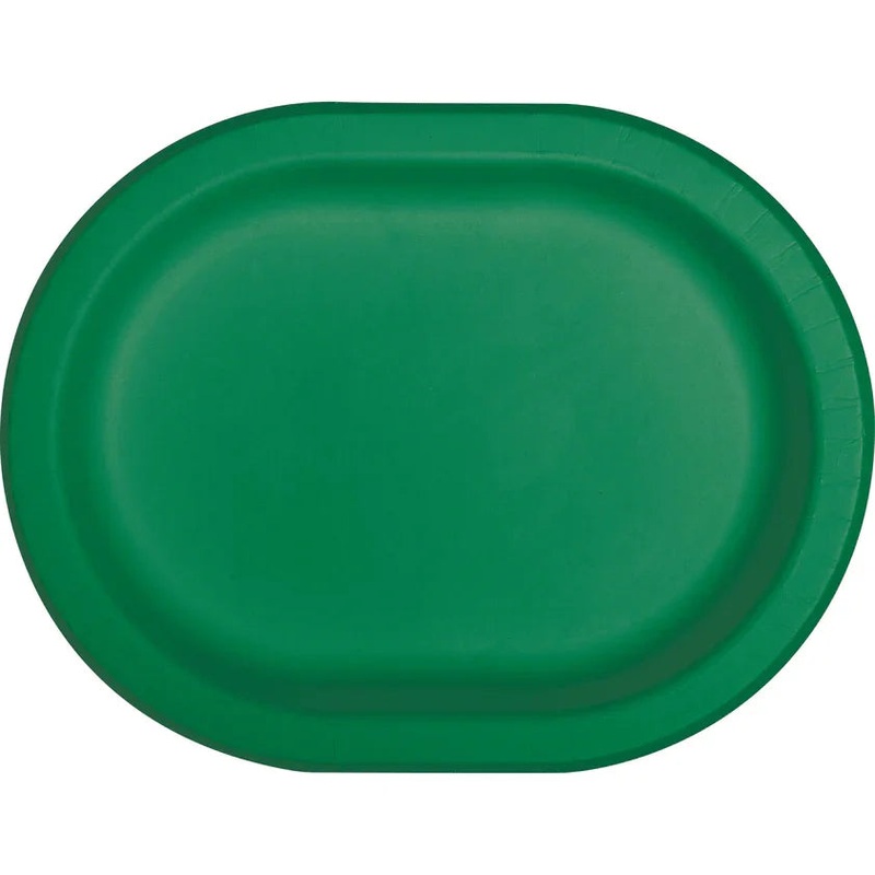 Emerald Green Oval Platter 12 | 8 ct