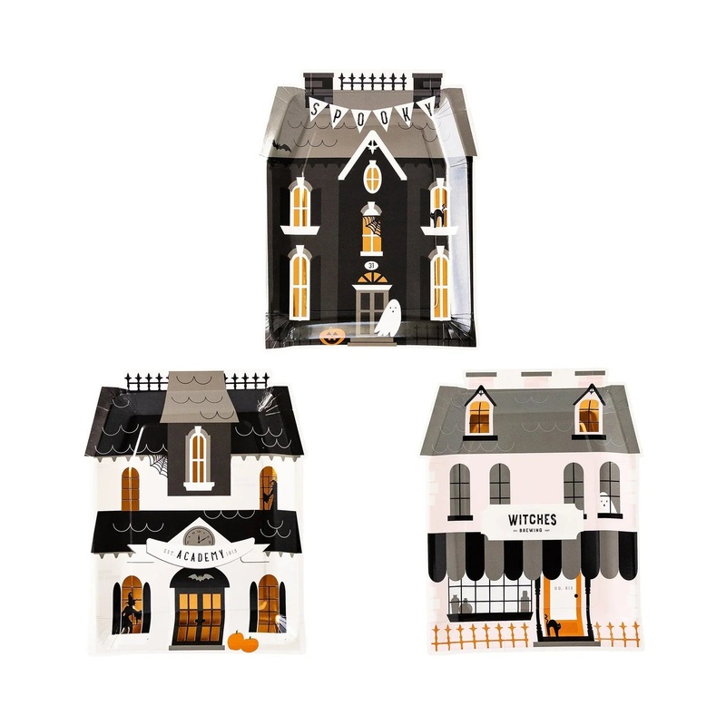 Haunted House Shaped Plate Set 10 | 9 ct