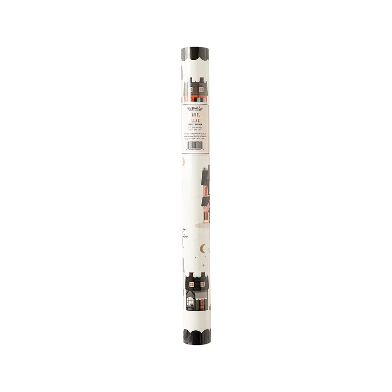 Haunted Village Table Runner 10′ | 1 ct