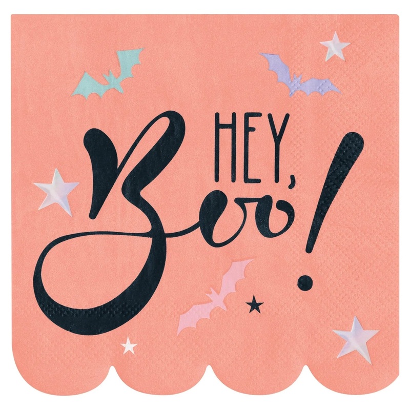 Hauntings Hey Boo Beverage Napkins | 16 ct