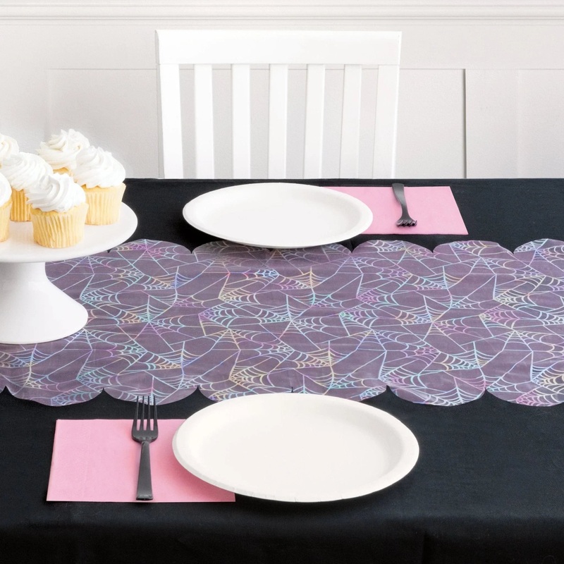 Hauntings Iridescent Spiderweb Table Runner | 1ct