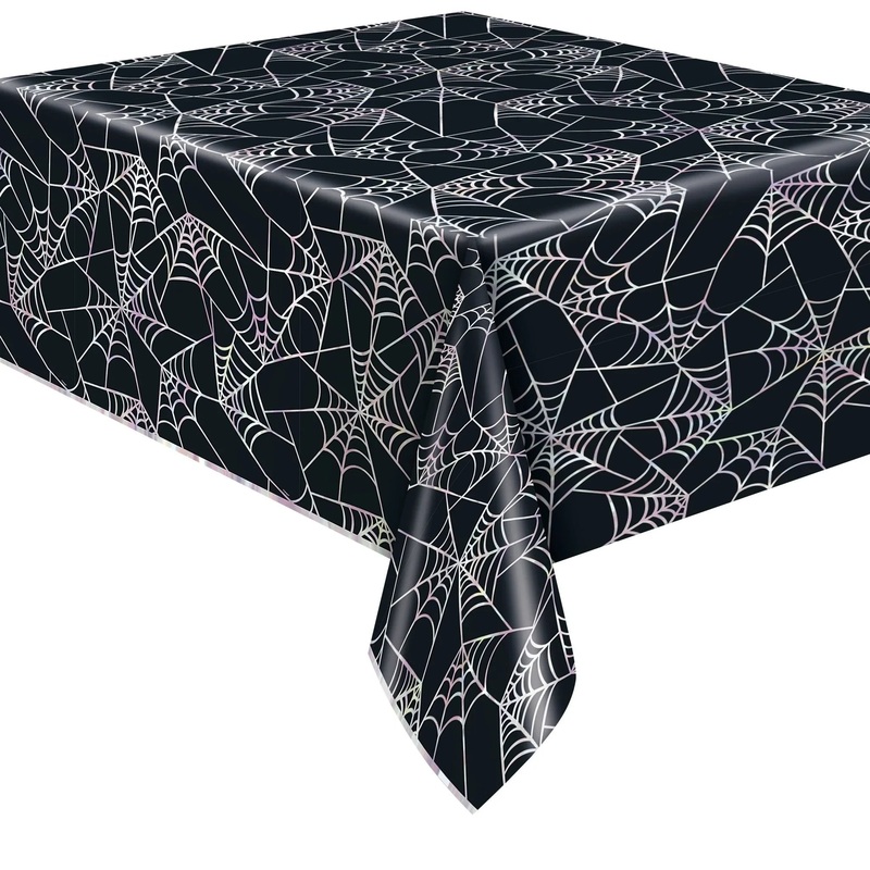 Hauntings Pastel Plastic Spiderweb Tablecover | 1 ct