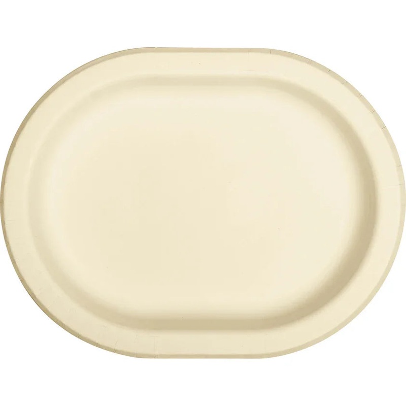 Ivory Oval Platter 12 | 8 ct