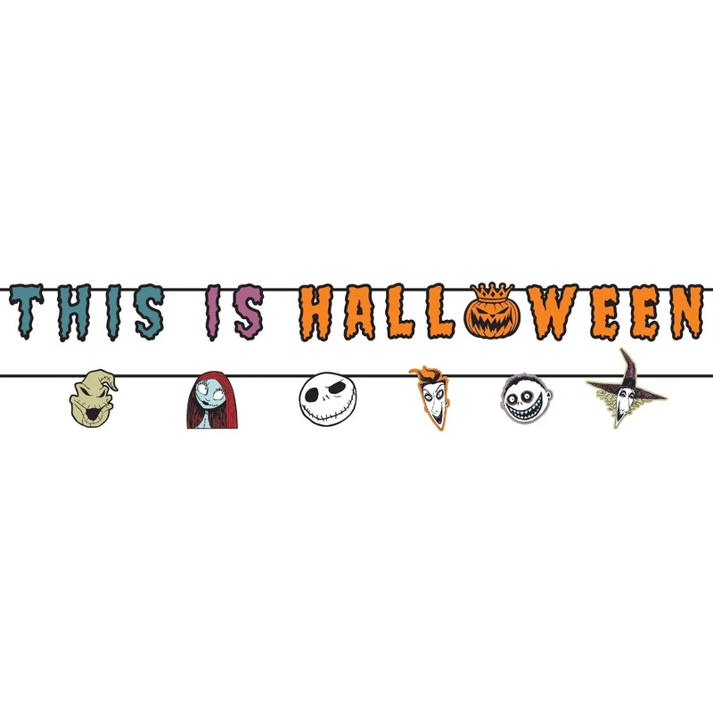 The Nightmare Before Christmas Halloween Felt Banner Set 6′ | 2 pc