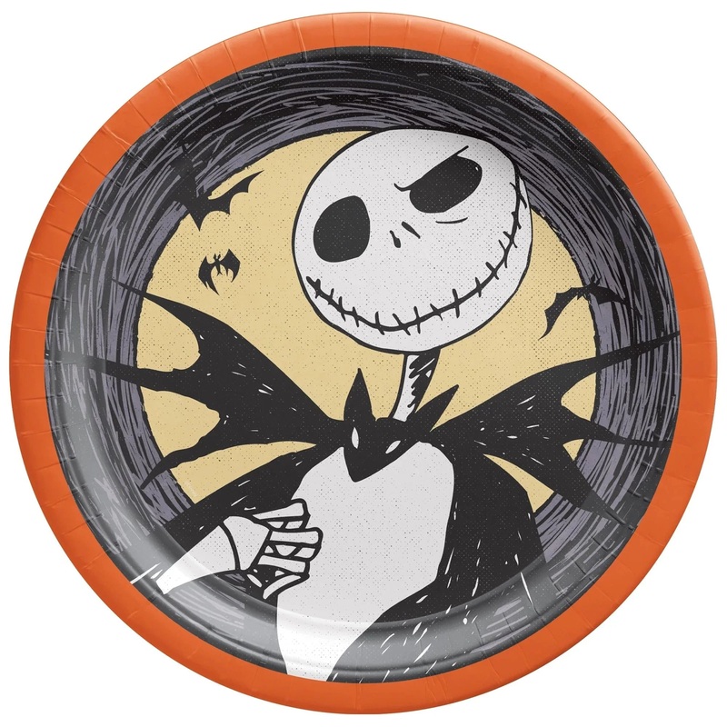 The Nightmare Before Christmas Jack Skellington Paper Dinner Plates, 10 | 18ct