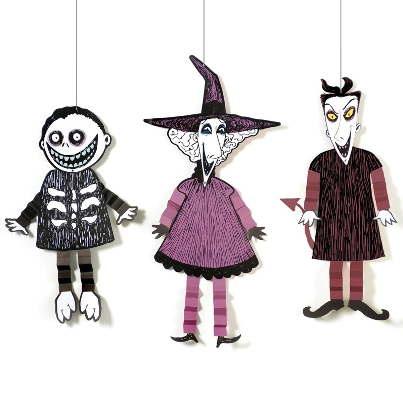 The Nightmare Before Christmas Lock, Shock & Barrel Hanging Decoration Set | 3pc