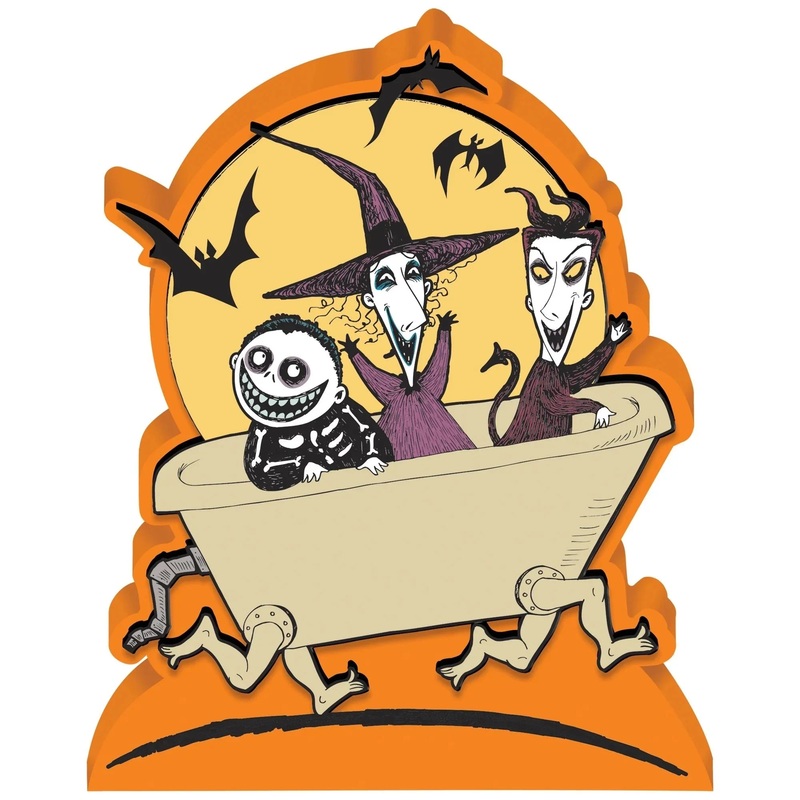 The Nightmare Before Christmas Lock, Shock & Barrel MDF Sign, 3in x 3.5in | 1 ct