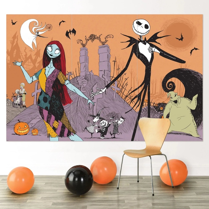 The Nightmare Before Christmas Plastic Scene Setter 8.4ft x 5.4ft | 1 ct