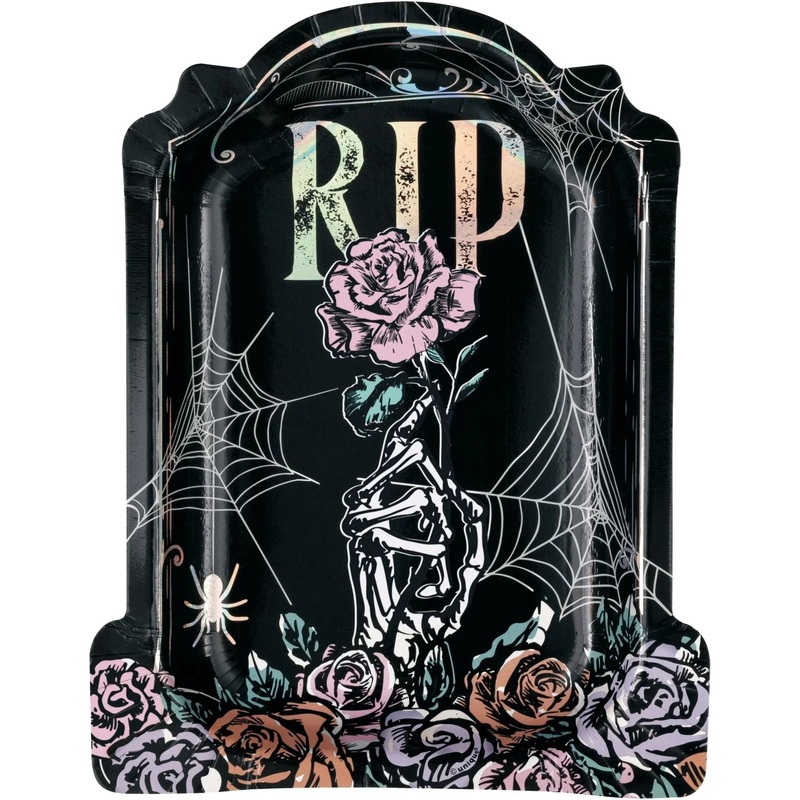 Tombstone Shaped Paper Plates | 8ct