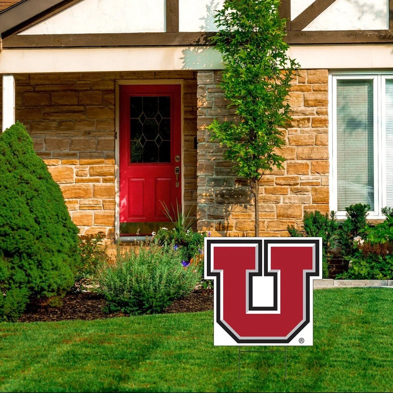 U of U Block U  Shape Cut Yard Sign 23 x 23 | 1 ct