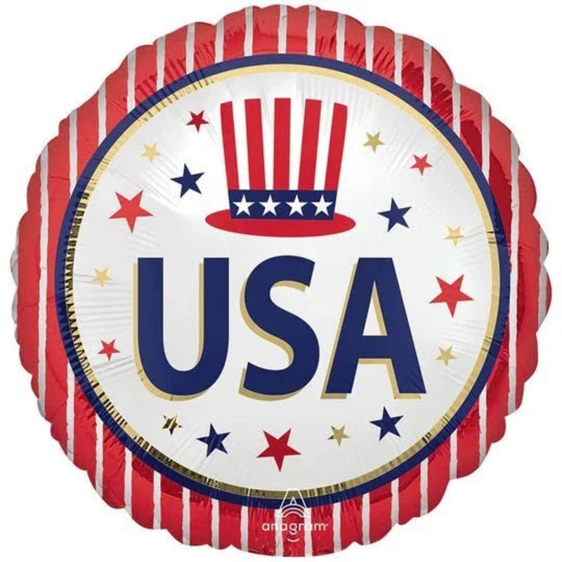 USA Stars and Stripes Satin Mylar Balloon 18 | 1 ct