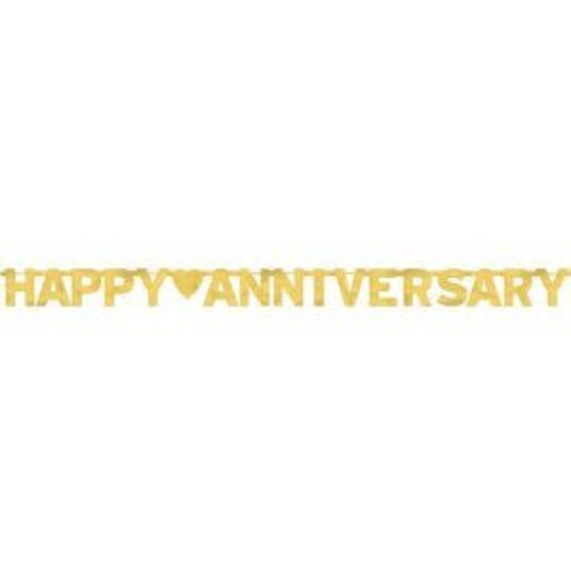Anniversary Letter Banner. Gold. 7.8′ |1 ct